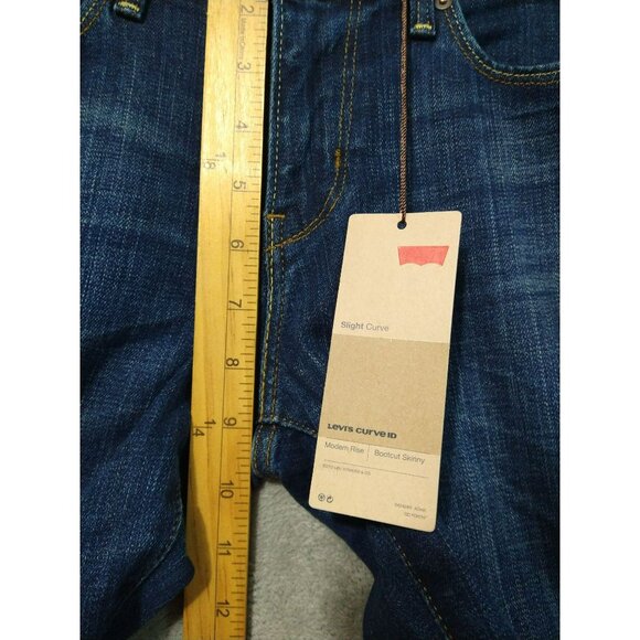 Levis Jeans Womens 30x32 Blue Denim Slight Curve Bootcut Skinny Modern Rise - Picture 4 of 13